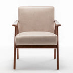 Sedia Mid-Century Modern, Sedia da Soggiorno con Struttura in Legno Massello