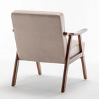 Sedia Mid-Century Modern, Sedia da Soggiorno con Struttura in Legno Massello