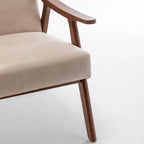 Sedia Mid-Century Modern, Sedia da Soggiorno con Struttura in Legno Massello