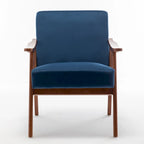 Sedia Mid-Century Modern, Sedia da Soggiorno con Struttura in Legno Massello