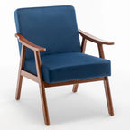 Sedia Mid-Century Modern, Sedia da Soggiorno con Struttura in Legno Massello