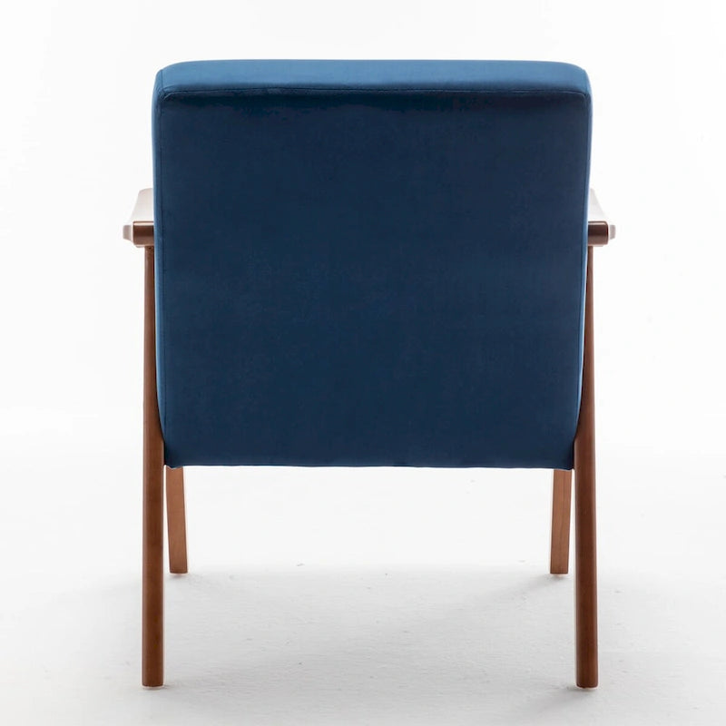 Sedia Mid-Century Modern, Sedia da Soggiorno con Struttura in Legno Massello