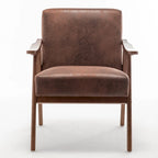 Sedia Mid-Century Modern, Sedia da Soggiorno con Struttura in Legno Massello