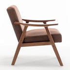 Sedia Mid-Century Modern, Sedia da Soggiorno con Struttura in Legno Massello