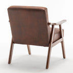 Sedia Mid-Century Modern, Sedia da Soggiorno con Struttura in Legno Massello