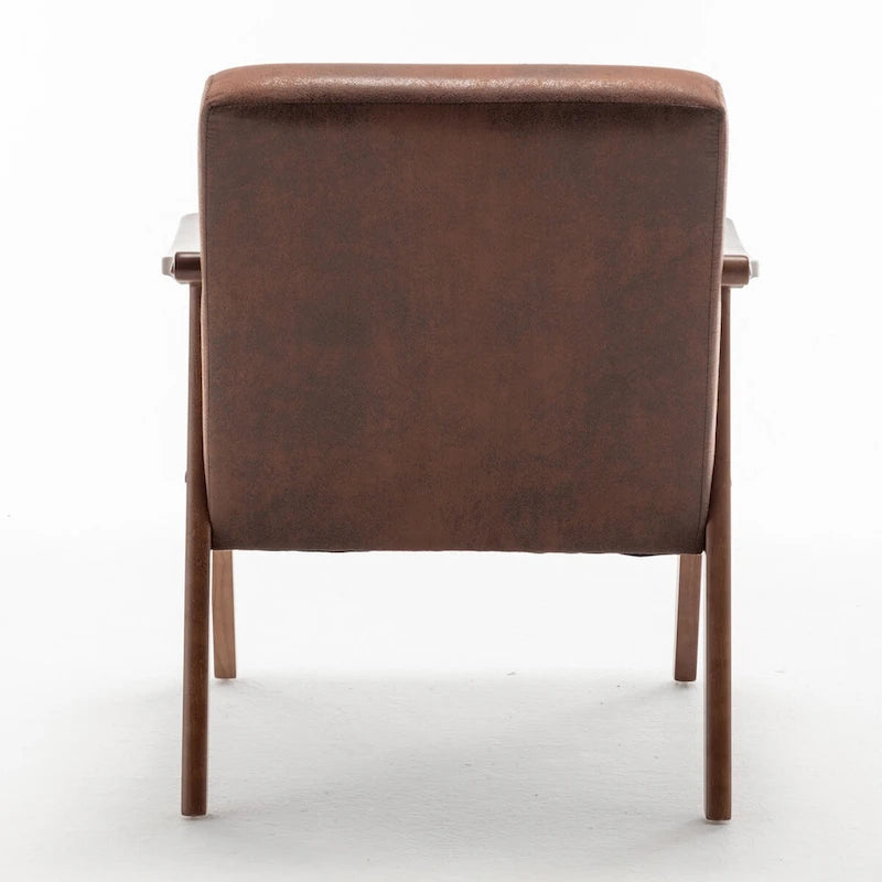 Sedia Mid-Century Modern, Sedia da Soggiorno con Struttura in Legno Massello