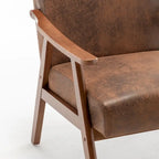 Sedia Mid-Century Modern, Sedia da Soggiorno con Struttura in Legno Massello