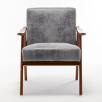 Sedia Mid-Century Modern, Sedia da Soggiorno con Struttura in Legno Massello