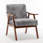Sedia Mid-Century Modern, Sedia da Soggiorno con Struttura in Legno Massello