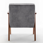 Sedia Mid-Century Modern, Sedia da Soggiorno con Struttura in Legno Massello