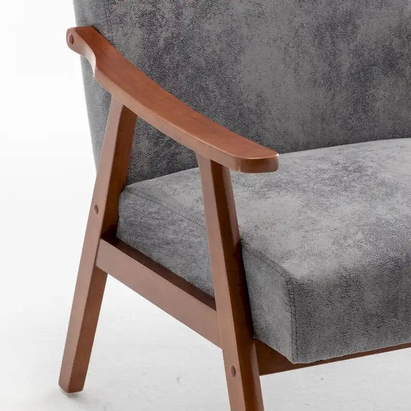 Sedia Mid-Century Modern, Sedia da Soggiorno con Struttura in Legno Massello