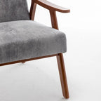 Sedia Mid-Century Modern, Sedia da Soggiorno con Struttura in Legno Massello