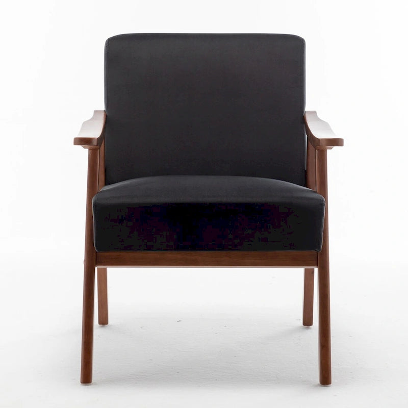 Sedia Mid-Century Modern, Sedia da Soggiorno con Struttura in Legno Massello