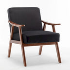 Sedia Mid-Century Modern, Sedia da Soggiorno con Struttura in Legno Massello