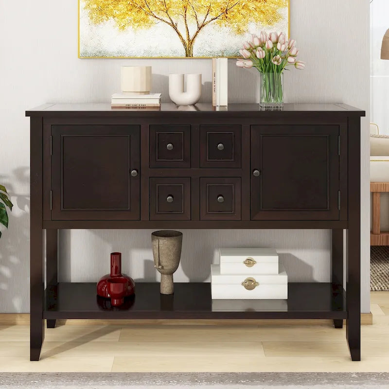 Credenza a buffet con ripiano inferiore