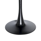 Tavolo da pranzo rotondo Bristol 36 per 4 persone con piano in MDF ed elegante base in ferro nero per cucina e sala da pranzo