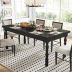 62-in Wood Dining Table for 4-6 People, Farmhouse Large Rectangle Kitchen Table