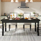 Tavolo da Pranzo in Legno da 157 cm per 4-6 Persone, Grande Tavolo da Cucina Rettangolare Stile Rustico