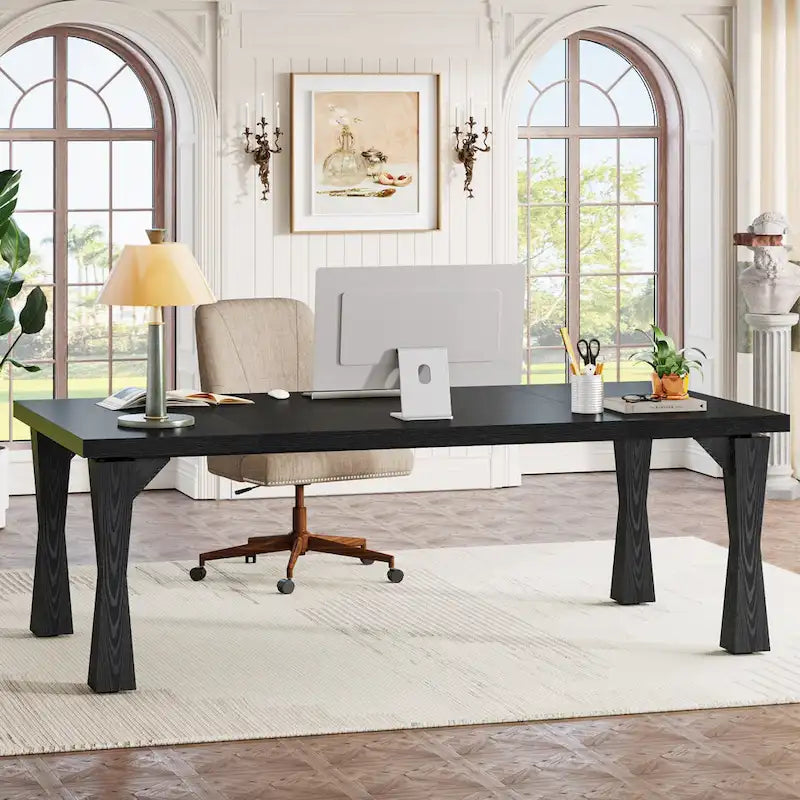 Scrivania direzionale, 180 L x 90 P cm, grande scrivania da ufficio, scrivania moderna per computer