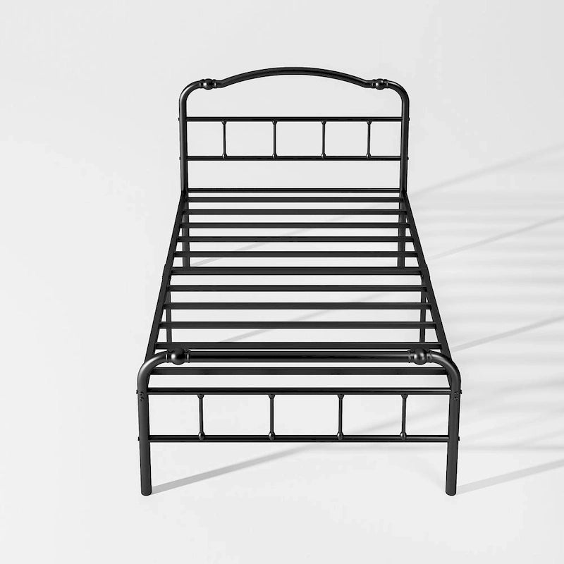 Struttura letto resistente anti-oscillazione da 18 pollici con testiera ad arte ondulata, facile montaggio