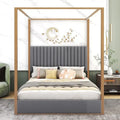 Letto a baldacchino imbottito Queen Size