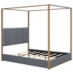 Letto a baldacchino imbottito Queen Size