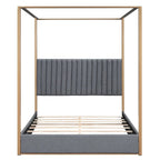 Letto a baldacchino imbottito Queen Size