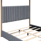 Letto a baldacchino imbottito Queen Size