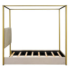 Letto a baldacchino imbottito Queen Size