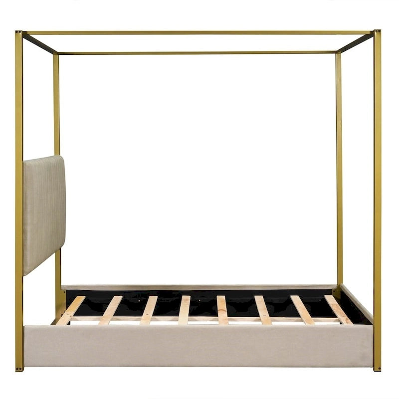 Letto a baldacchino imbottito Queen Size