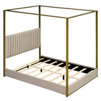 Letto a baldacchino imbottito Queen Size